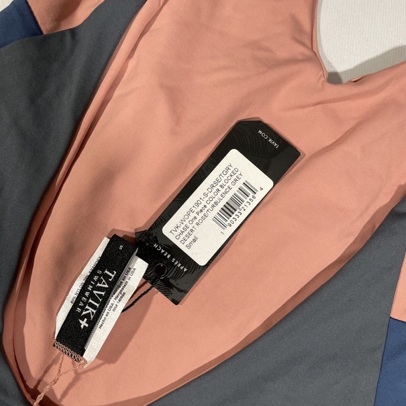 NWT Tavik [ Small ] Chase Colorblock One-Piece Swimsuit Desert Rose/‎ Grey - Picture 9 of 11